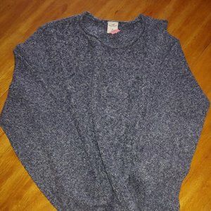 Gray Tweed  speckle) Crew Neck Sweater Size Medium by Hollister
